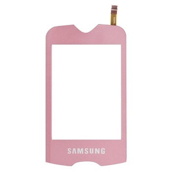 Сенсорное стекло (тачскрин) для Samsung Corby 3G (S3370), розовый
