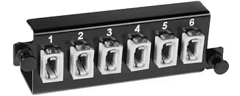 Адаптерная панель на 6 MPO адаптеров, для кроссов, LAN-FOBM